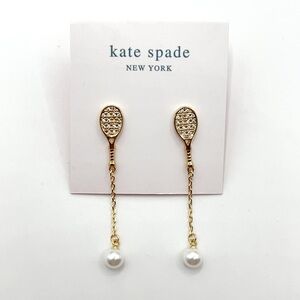 KS101-Kate Spade tennis racket earrings